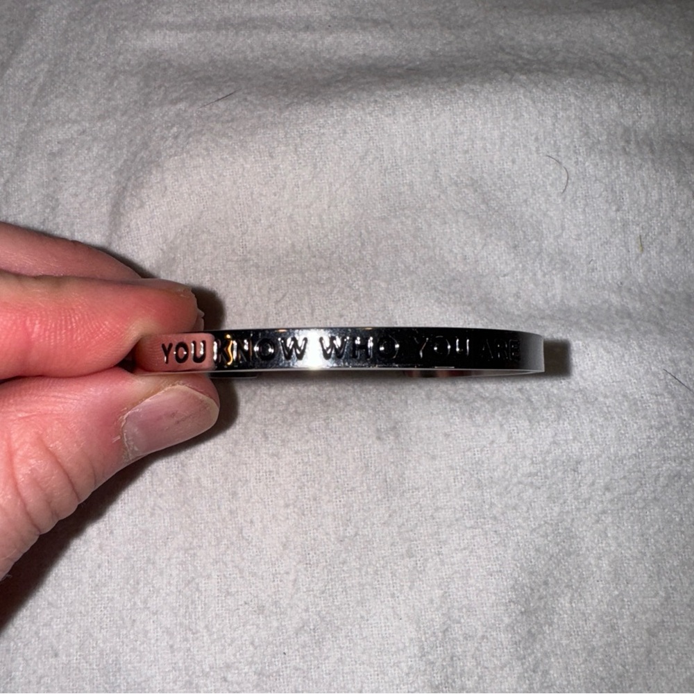 Lillian & Co Silver Bracelet Disney Moana “You Know Who You Are” Adjustable